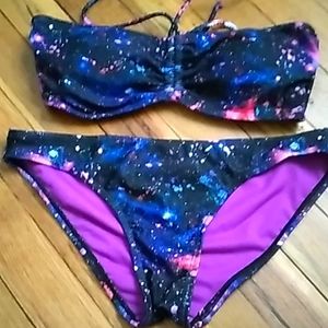 EUC OP bikini top large, Bottoms small